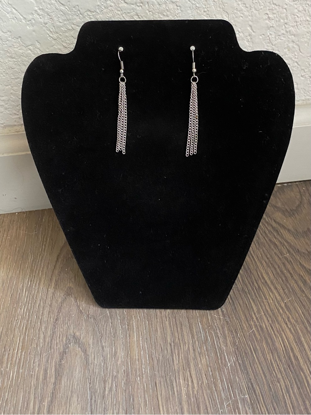 Silver Tassel Drop Earrings - Elegant Chain Fringe
